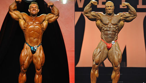 Rough comparison of Phil Heath and Flex Lewis back double bi :  r/bodybuilding