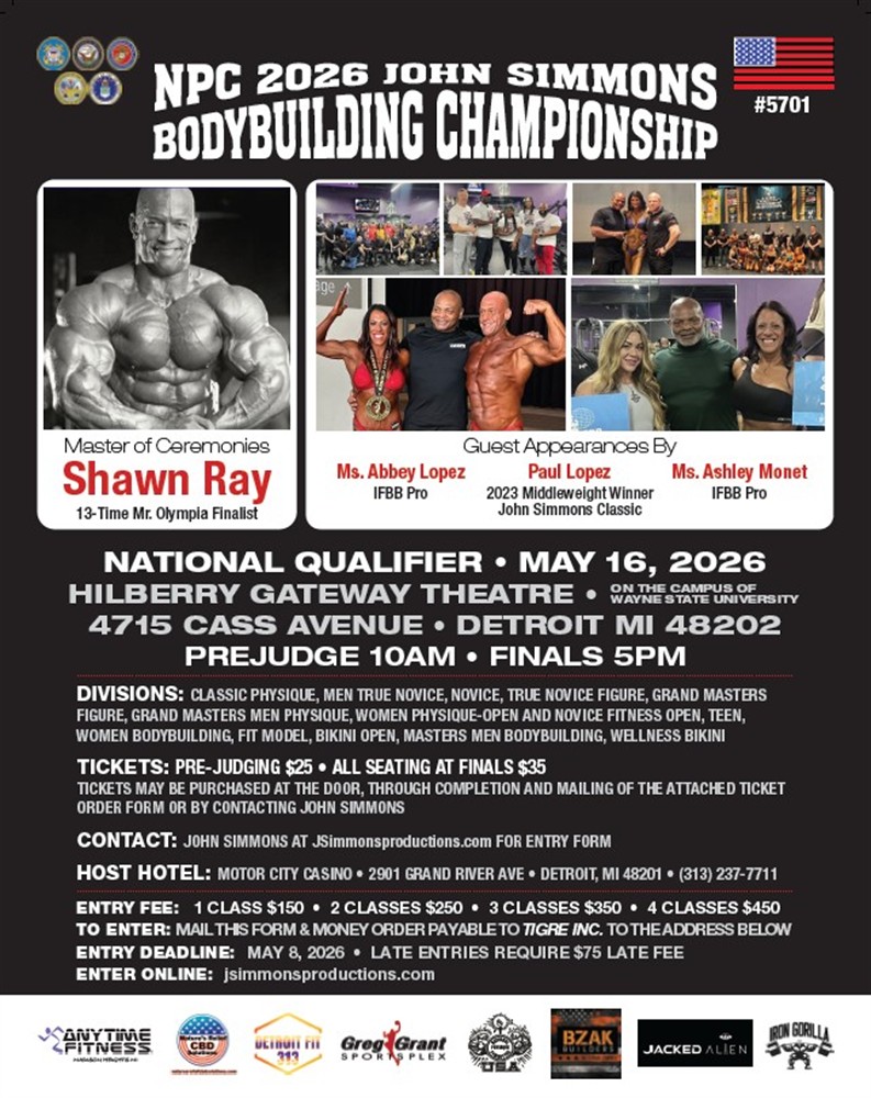 2026 NPC John Simmons Bodybuilding Championships